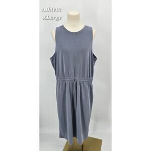 Athleta Seasoft Midi Dress – Smoky Blue (Size XL)